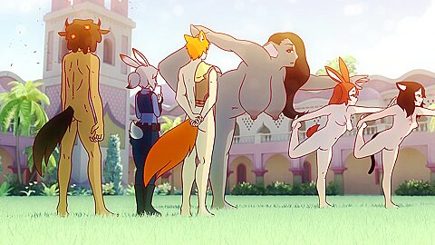 Zootopia Anime Style. Naked Young Girls Do Yoga On The Grass Zootopia Porn Comic